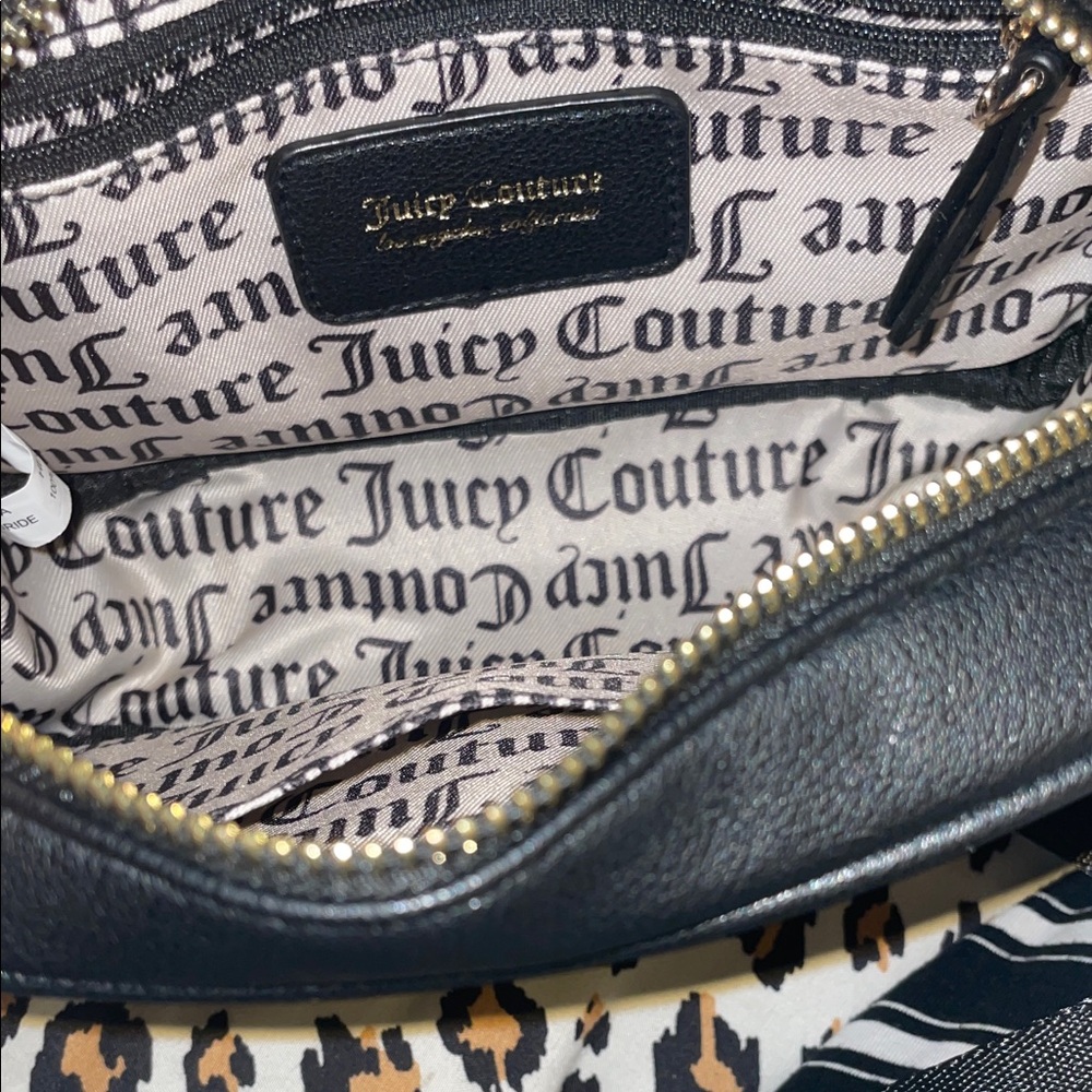 Juicy Couture Black Crossbody Bag with Rhinestone Detail NWT - Picture 6 of 8